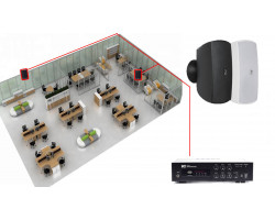 Акустическая система для офиса 2 настенных колонки AUDAC ATEO4